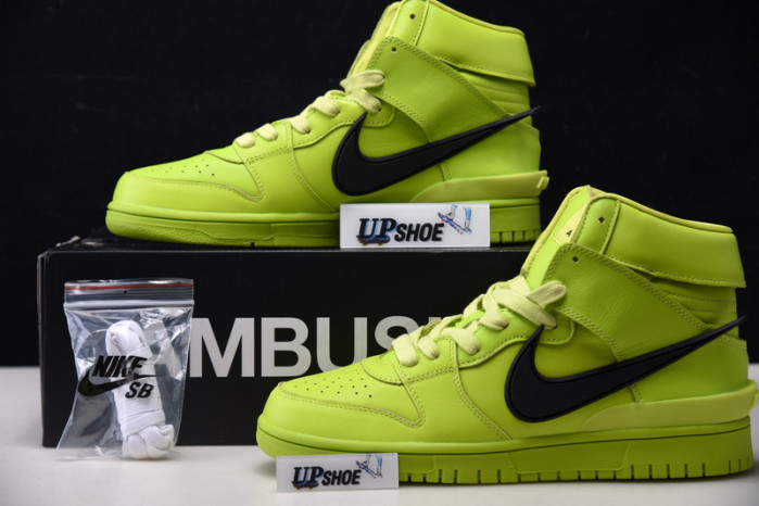 nike dunk high ambush flash lime cu7544-300