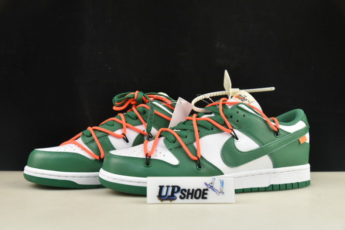 nike dunk low o-w pine green ct0856-100