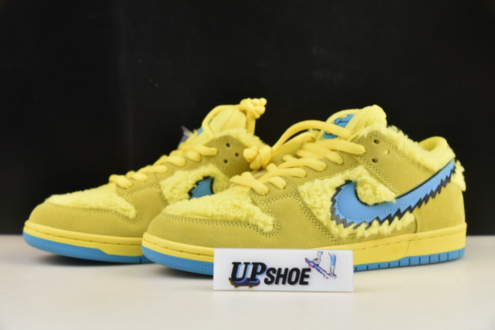 grateful dead x nike sb dunk low yellow bear cj5378-700