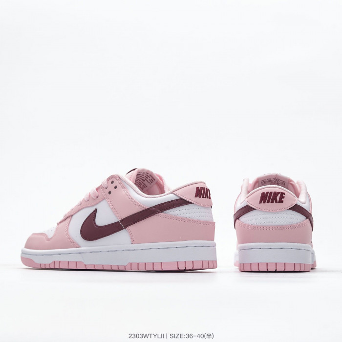 nike dunk low pink foam red white (gs) cw1590-601