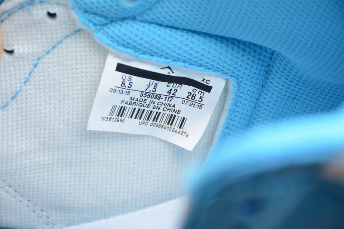 jordan 1 retro unc 555088-117