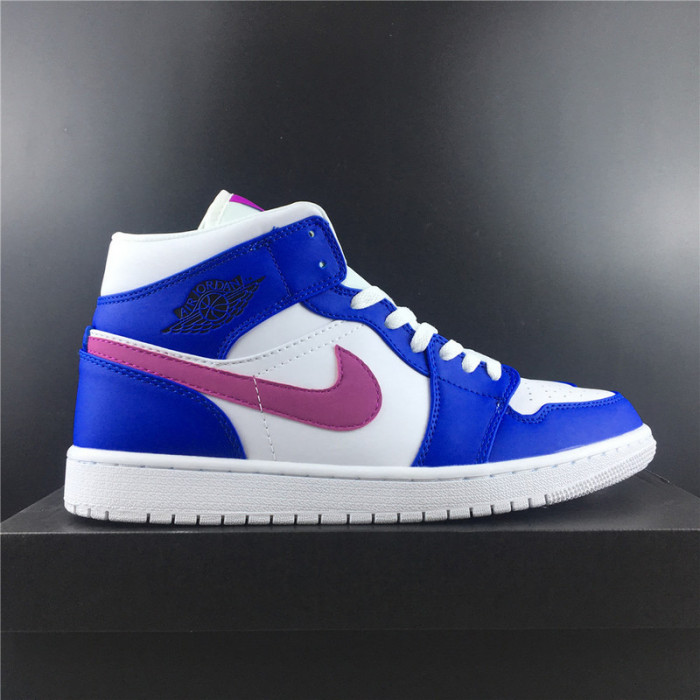 air jordan 1 mid hyper royal/hyper violet-white 554724-451