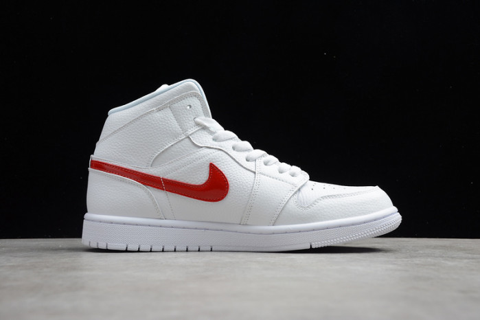 jordan 1 mid white university red (w) bq6472-106