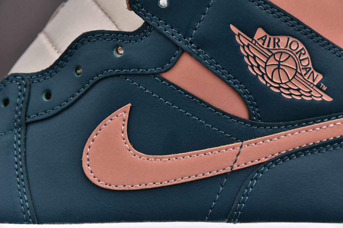 jordan 1 mid dark teal green (w) bq6472-308