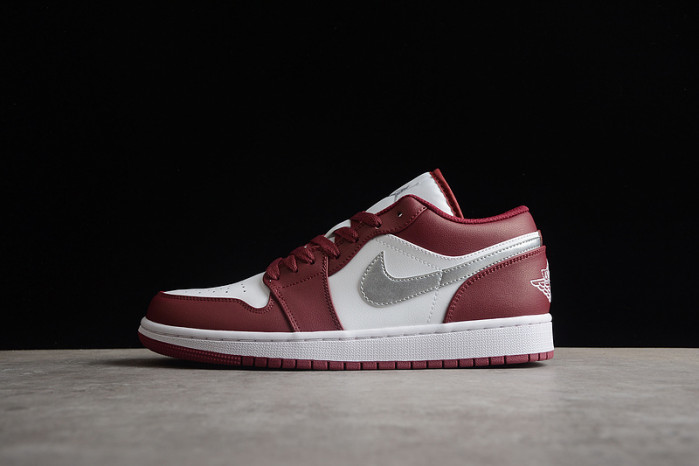jordan 1 low white bordeaux 553558-615