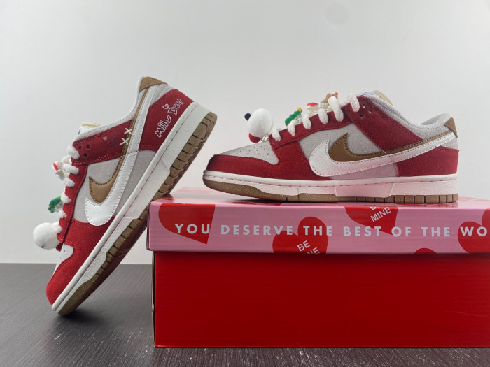 nike sb dunk low 85 christmas white red brown green do9457-112