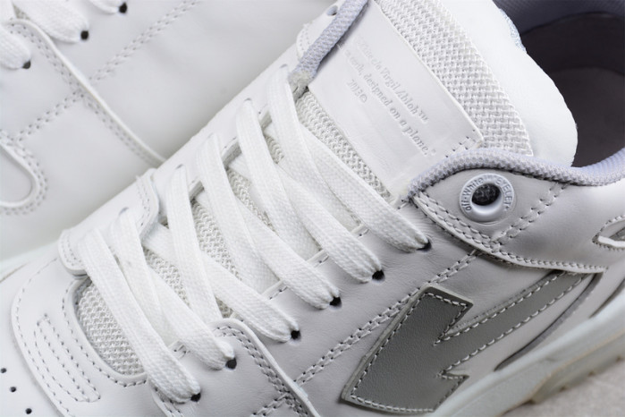 o-w out of office low-top leather sneakers